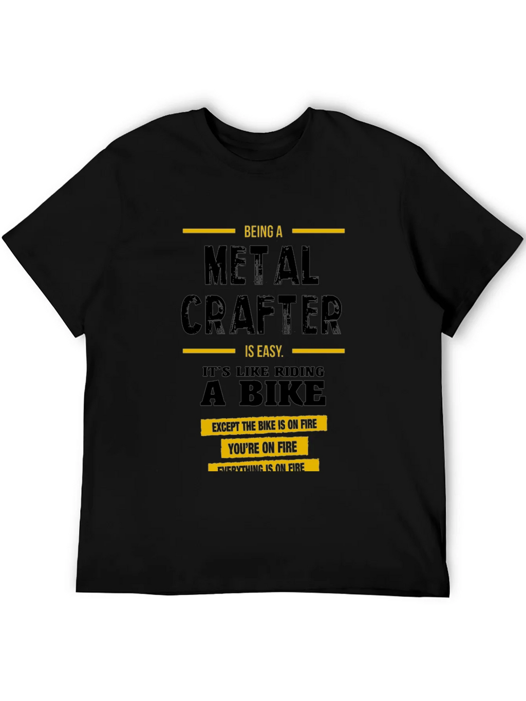 Metal Crafter T-Shirt: Riding a Bike on Fire product image 5