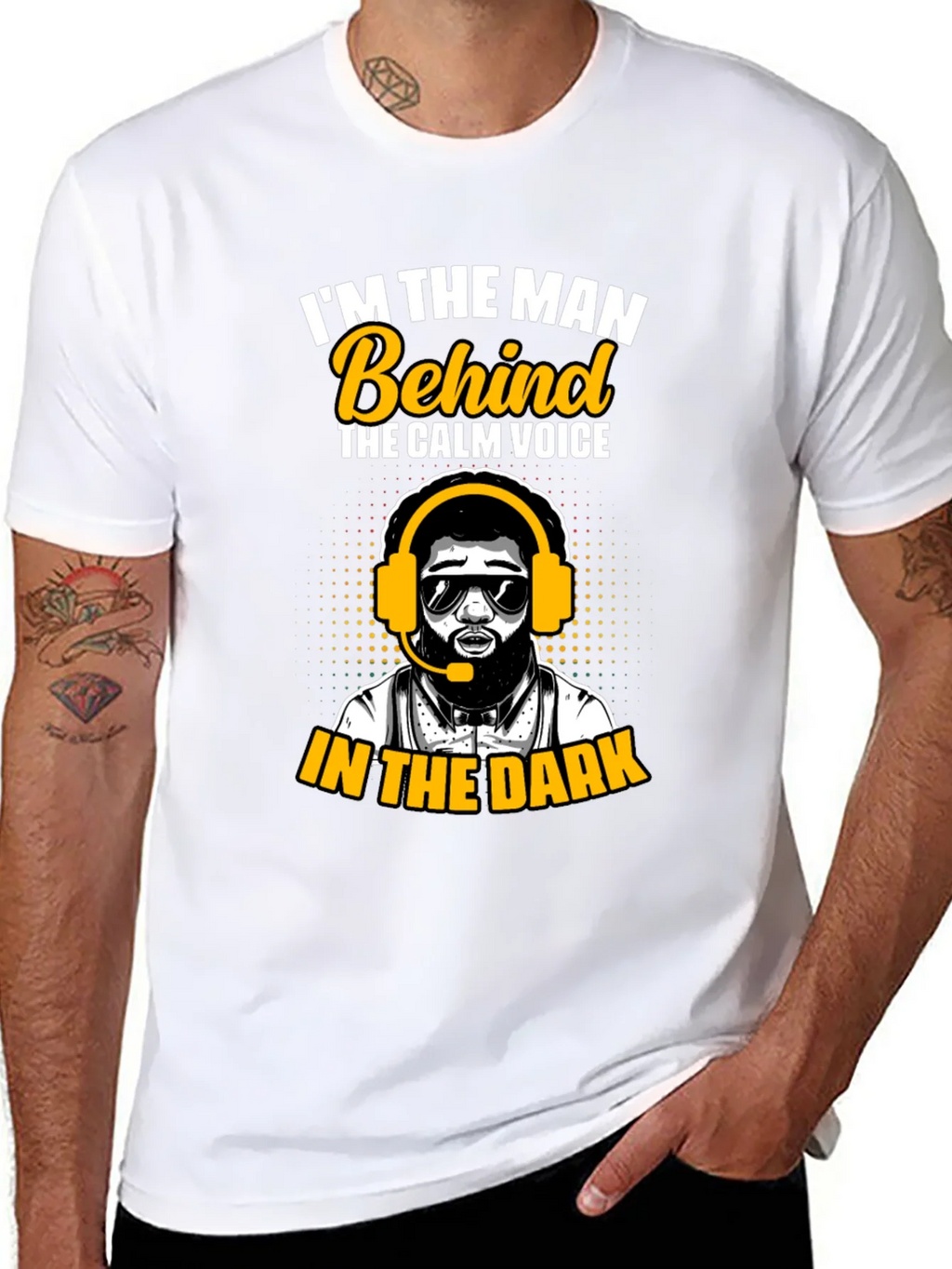 Im the Man Behind Calm Voice T-Shirt product image 7