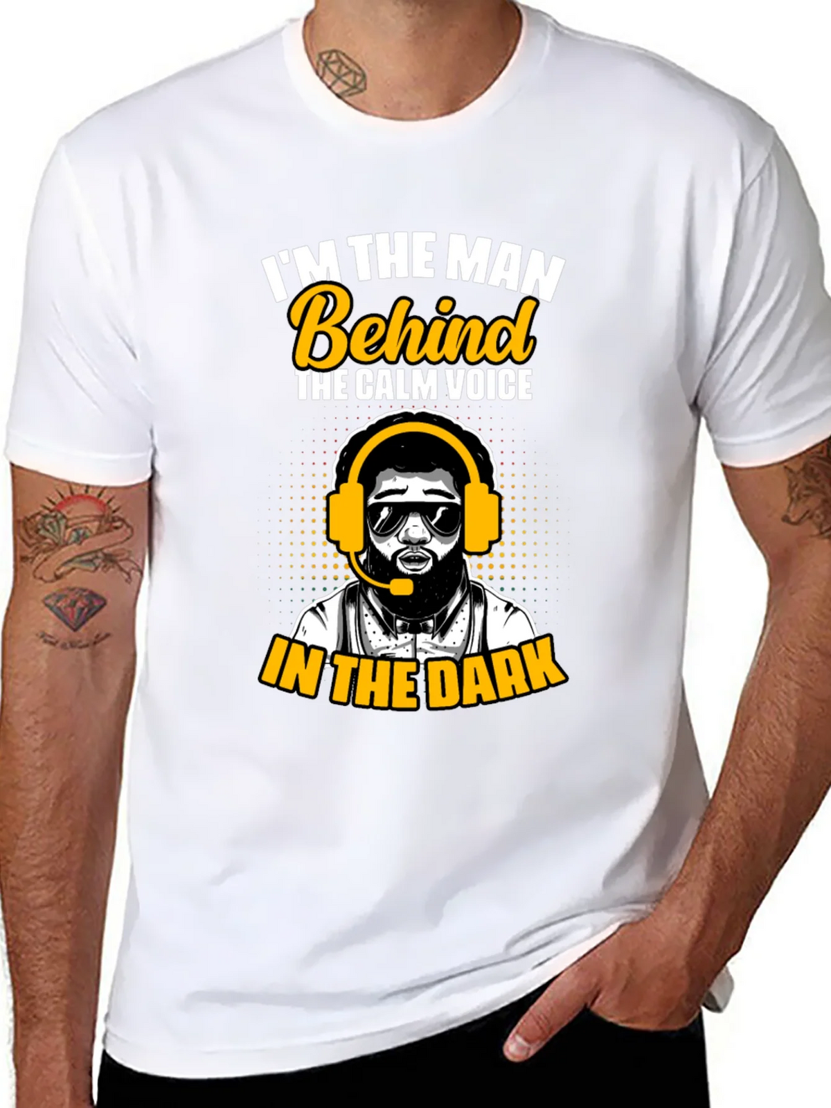 Im the Man Behind Calm Voice T-Shirt product image 7
