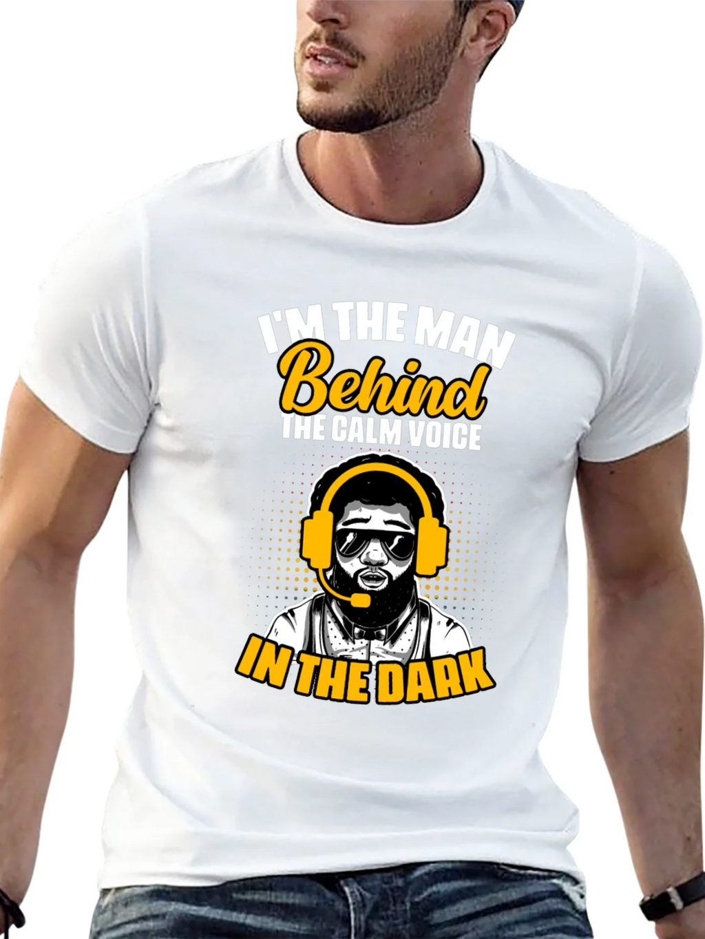 Im the Man Behind Calm Voice T-Shirt product image 12