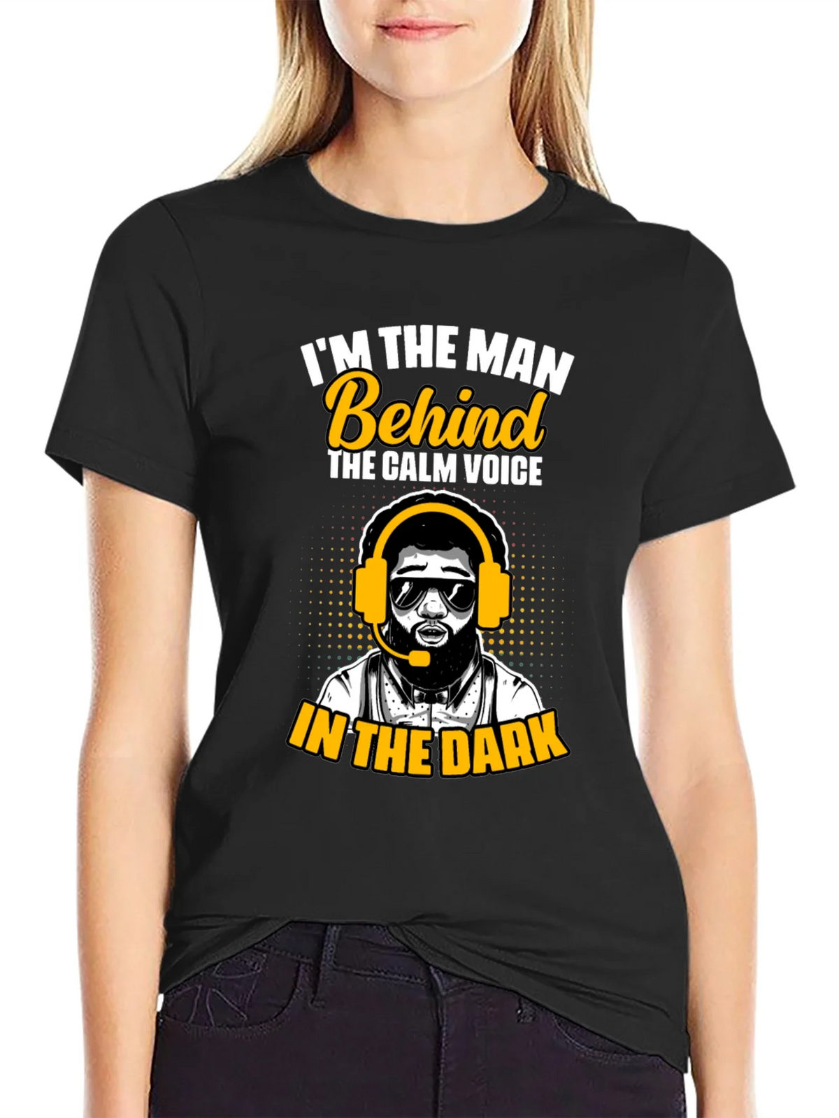 Im the Man Behind Calm Voice T-Shirt product image 2