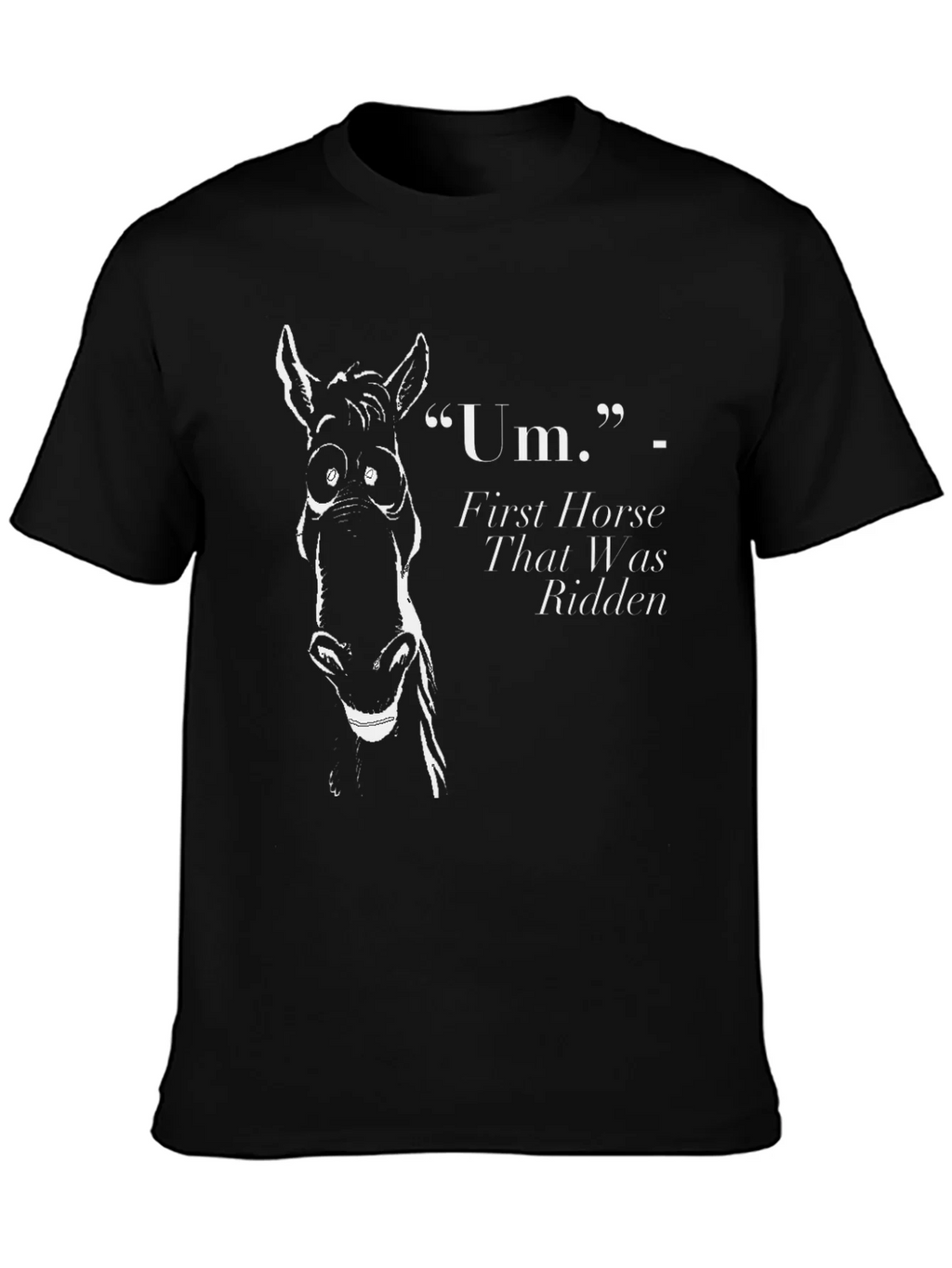 Funny Horse Graphic T-Shirt - First That Was Ridden product image 3
