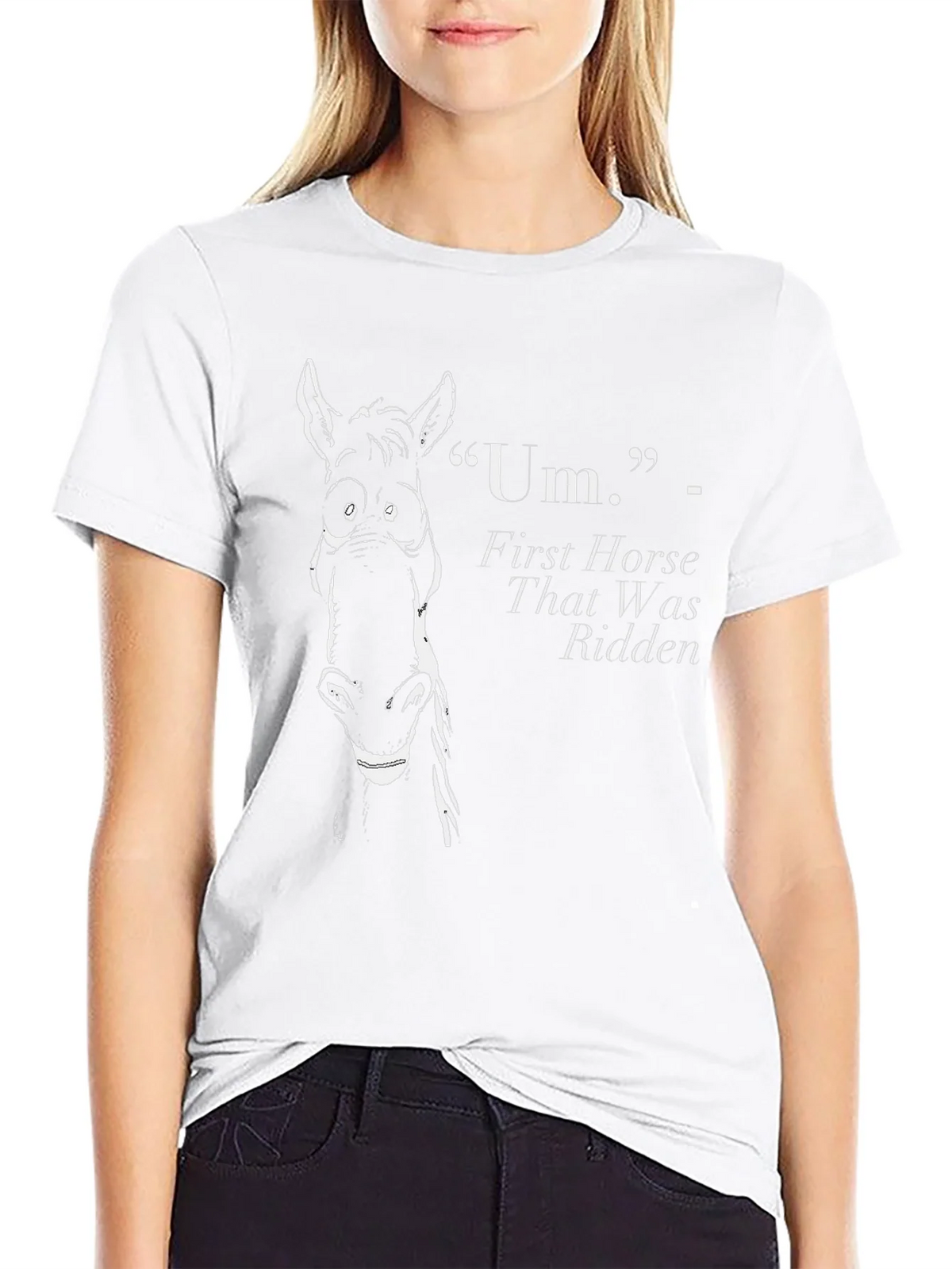 Funny Horse Graphic T-Shirt - First That Was Ridden product image 8