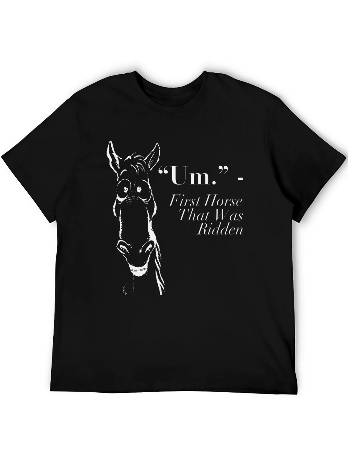Funny Horse Graphic T-Shirt - First That Was Ridden product image 5