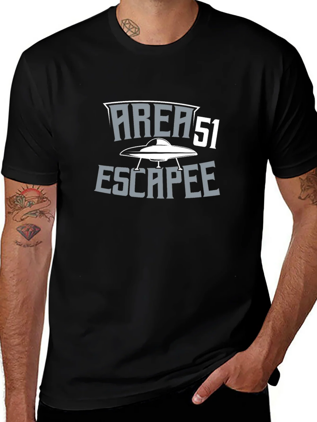 Area 51 Escapee Graphic T-Shirt - Black product image 1