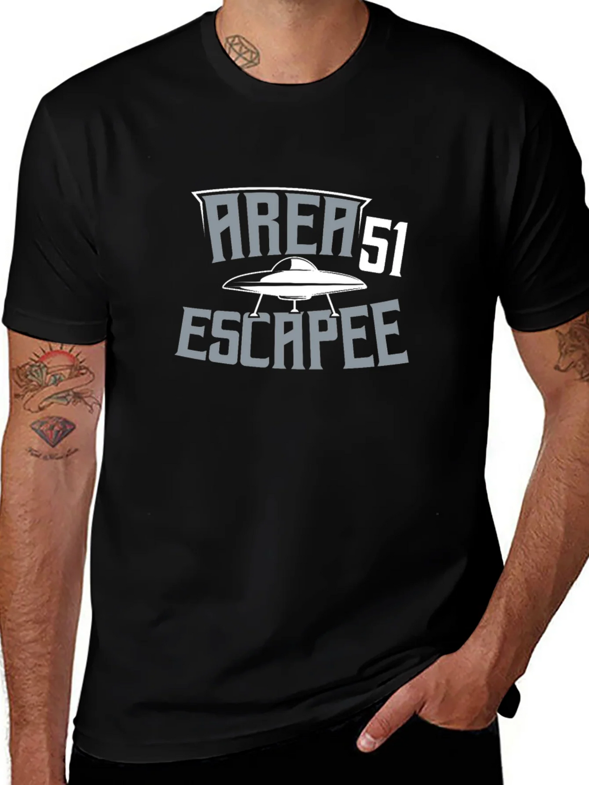 Area 51 Escapee Graphic T-Shirt - Black product image 1