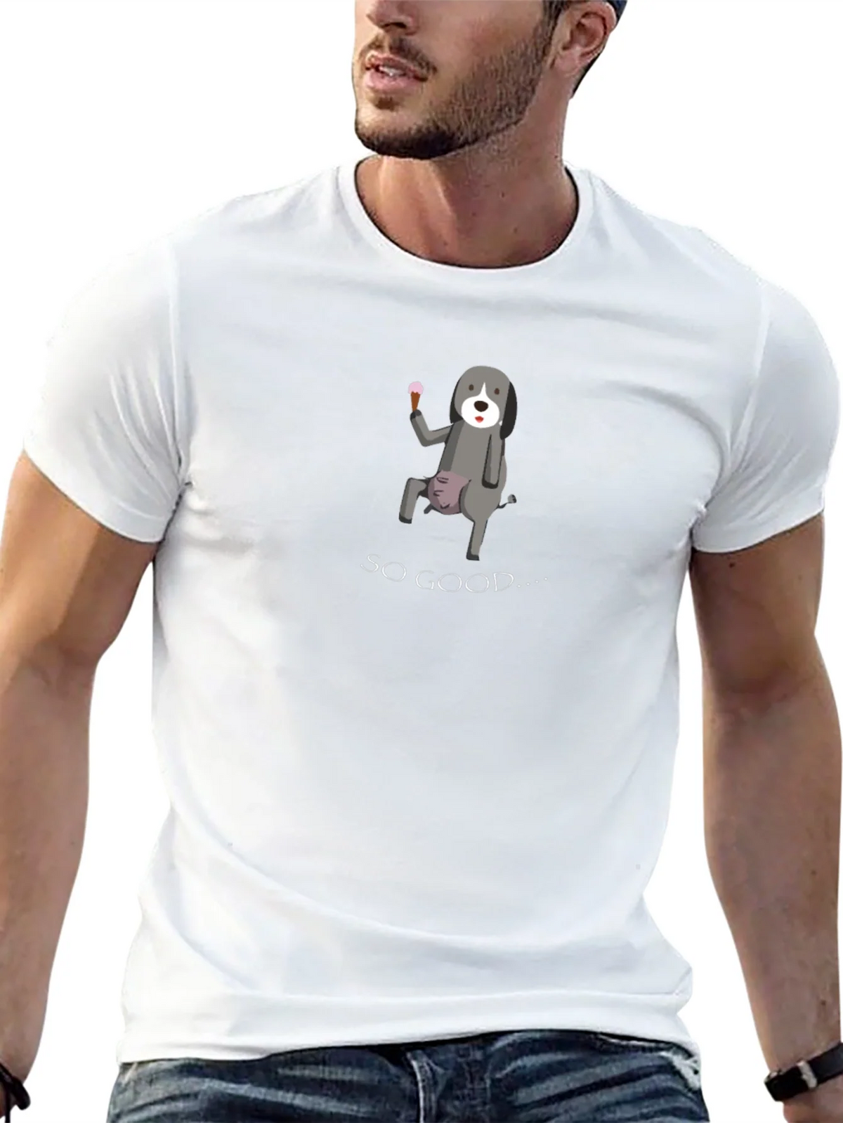 Funny Dog Ice Cream Graphic Tee product image 12