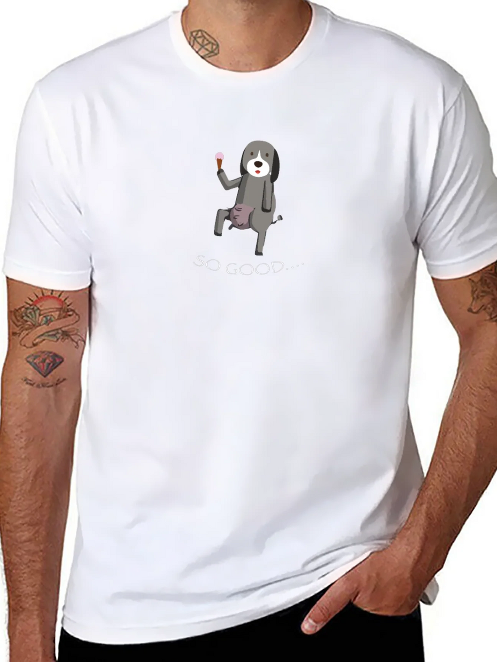 Funny Dog Ice Cream Graphic Tee product image 7