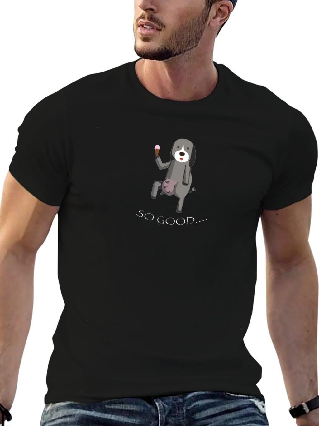 Funny Dog Ice Cream Graphic Tee product image 6