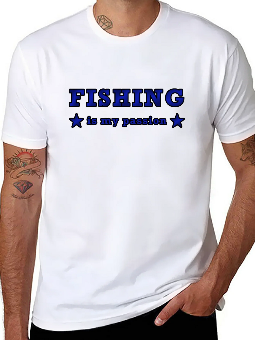 Fishing Is My Passion Black T-Shirt product image 7