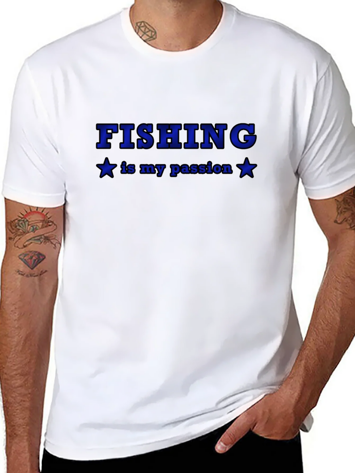 Fishing Is My Passion Black T-Shirt product image 7