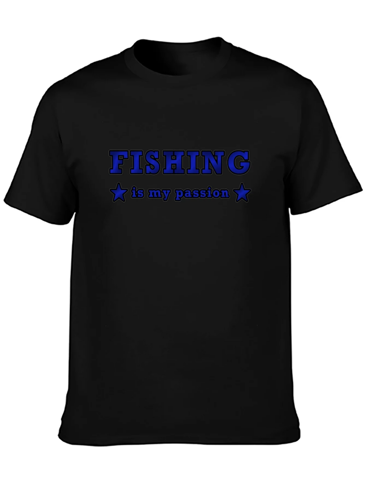 Fishing Is My Passion Black T-Shirt product image 3