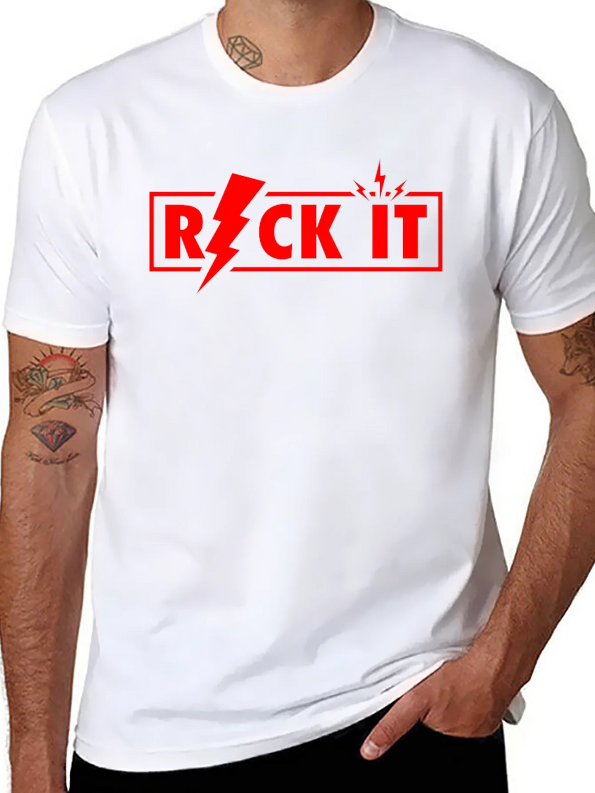 Rock It Graphic Tee - Mens Short Sleeve Crew Neck product image 7