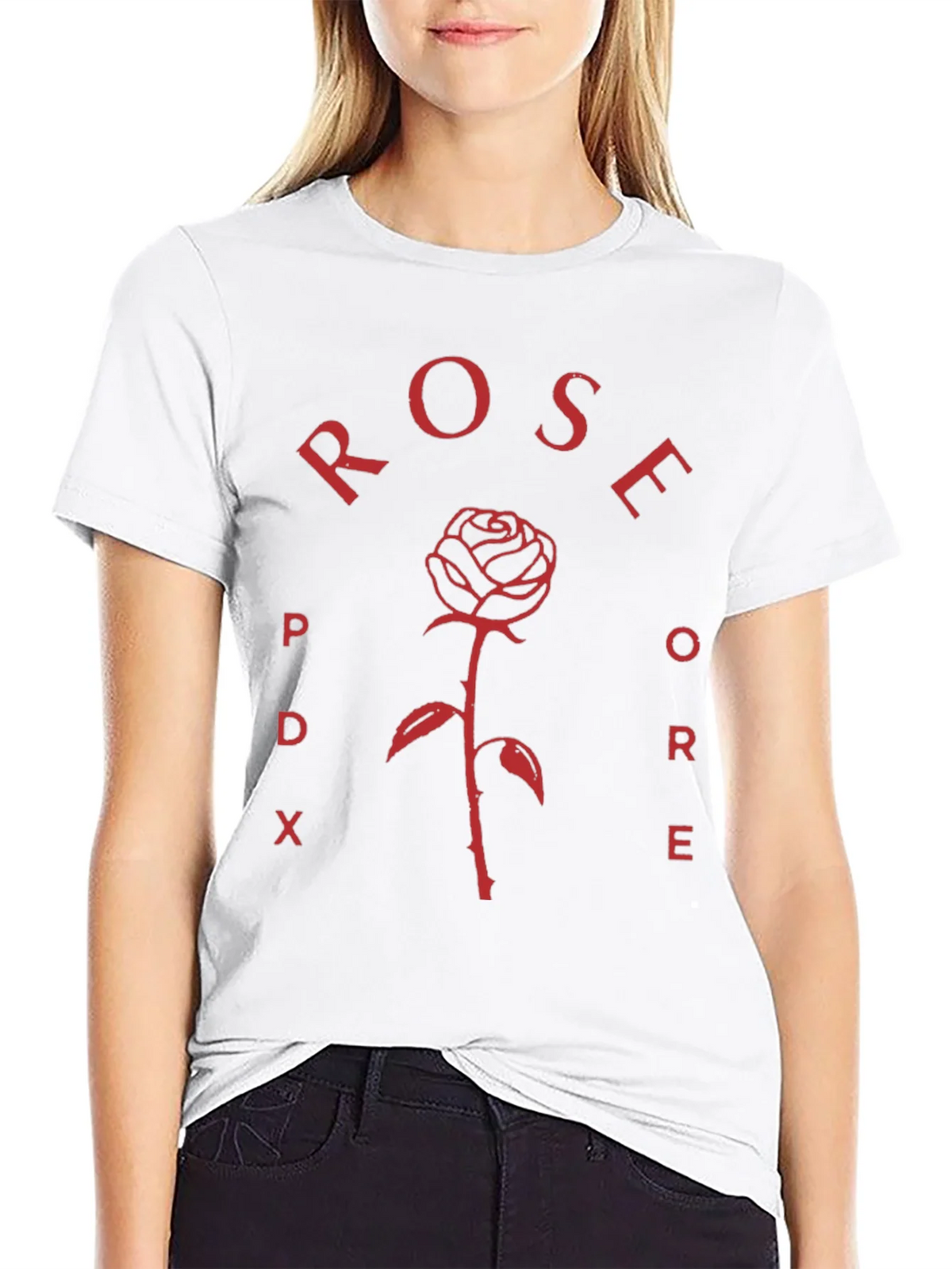 Rose PDX Black T-Shirt product image 8