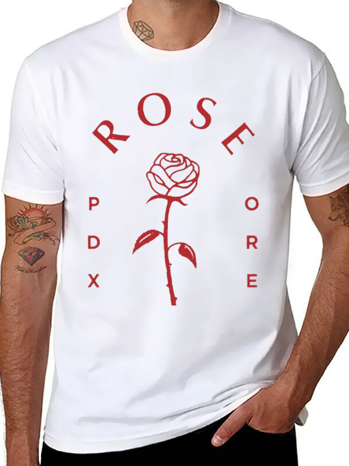 Rose PDX Black T-Shirt product image 7