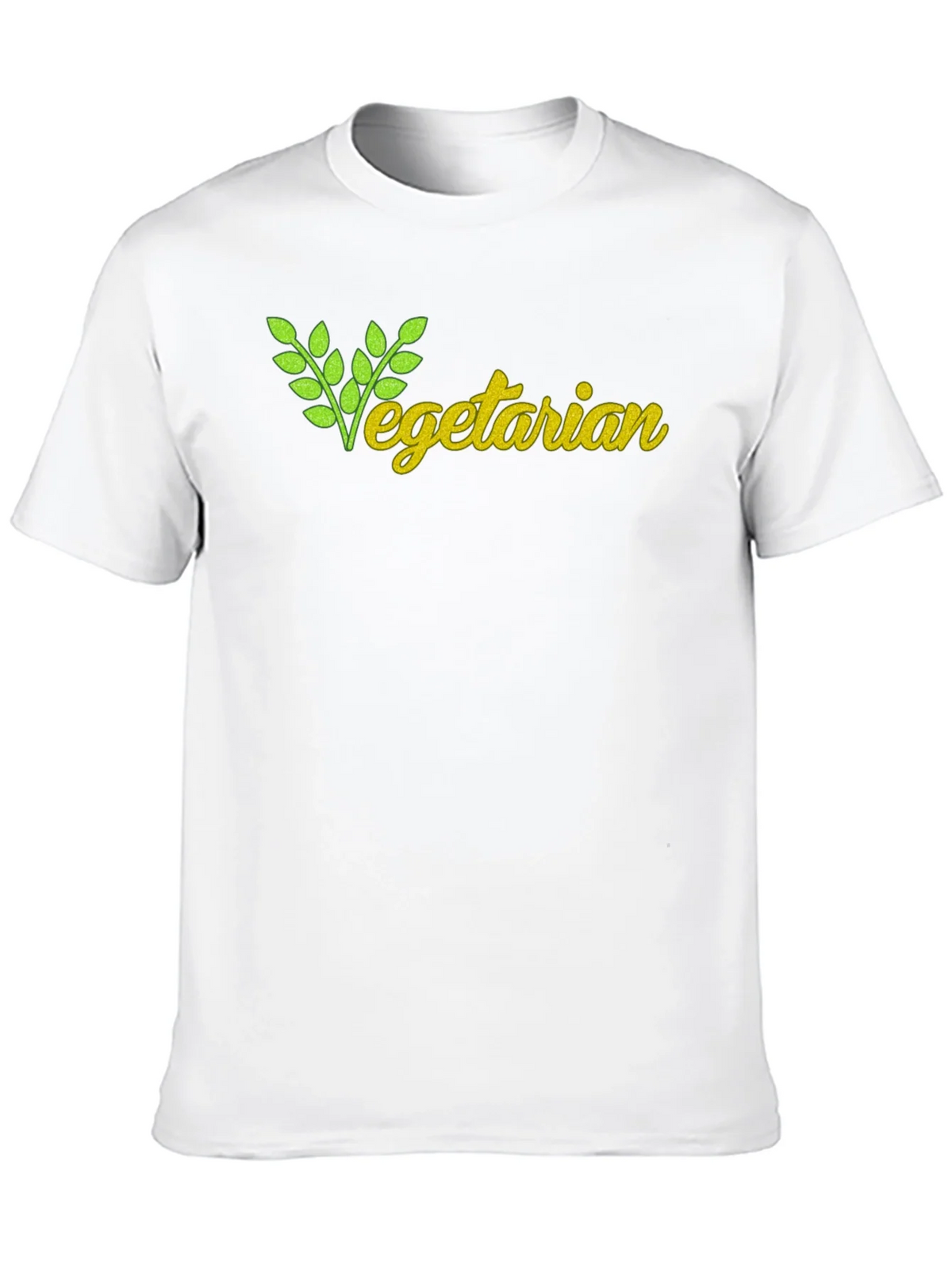 Vegetarian T-Shirt - Black Cotton Tee product image 9