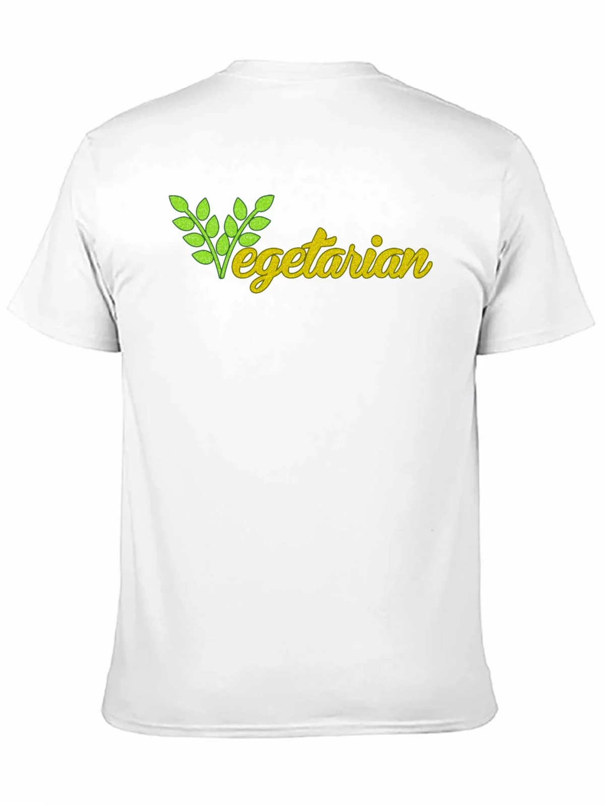 Vegetarian T-Shirt - Black Cotton Tee product image 10
