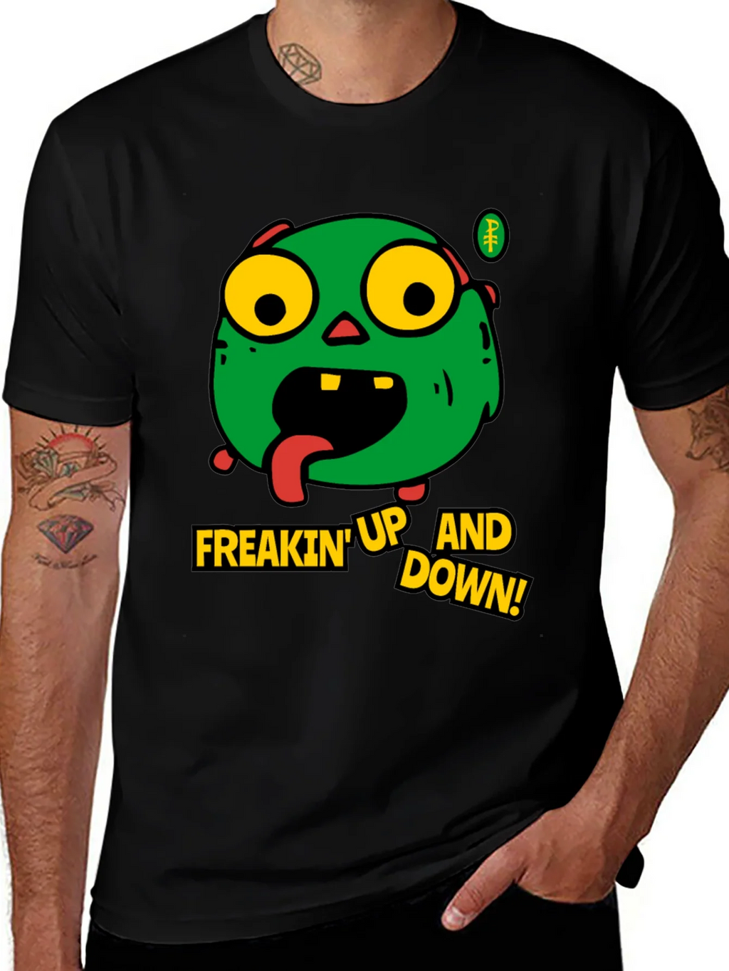 Zombie Freakin Up and Down Graphic T-Shirt product image 1