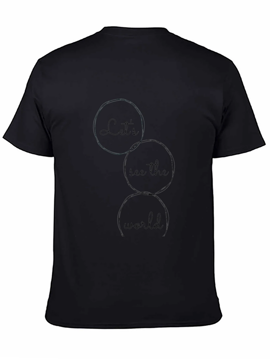 Lets See the World Graphic Tee - Black Casual T-Shirt product image 3