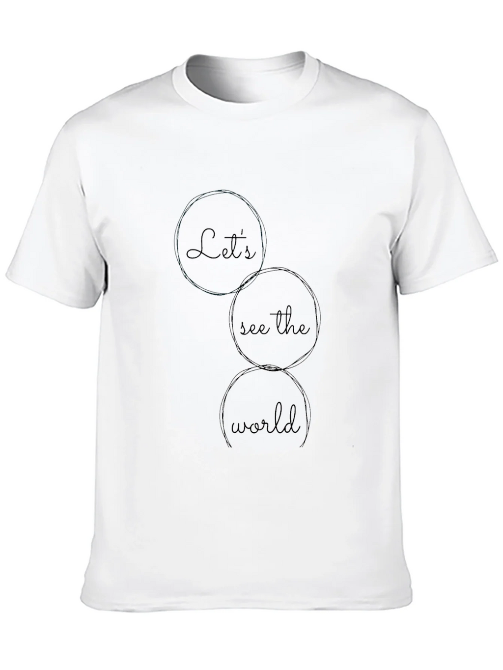 Lets See the World Graphic Tee - Black Casual T-Shirt product image 8