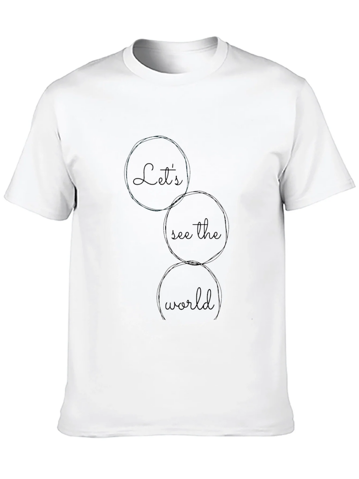 Lets See the World Graphic Tee - Black Casual T-Shirt product image 8