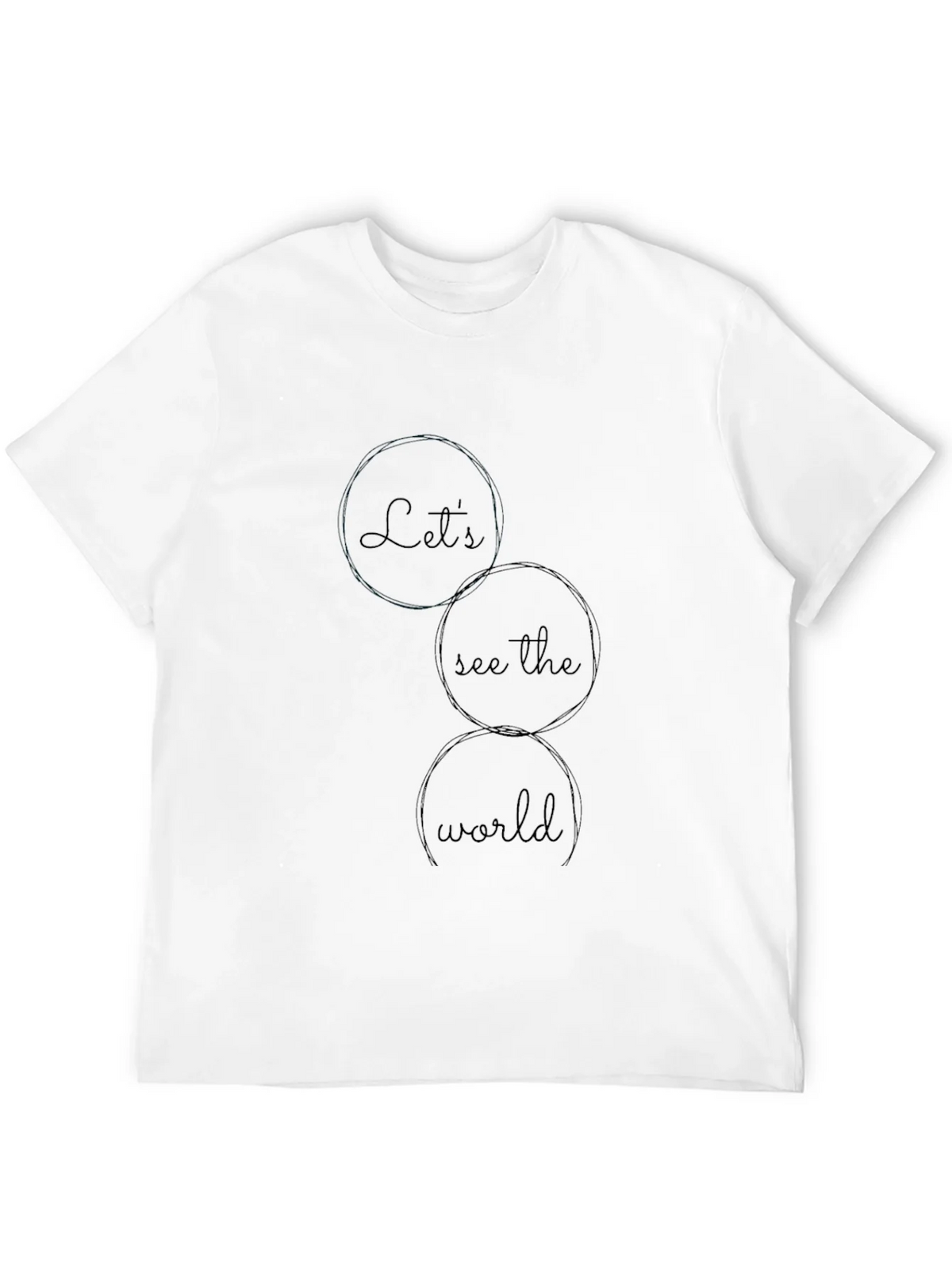 Lets See the World Graphic Tee - Black Casual T-Shirt product image 10