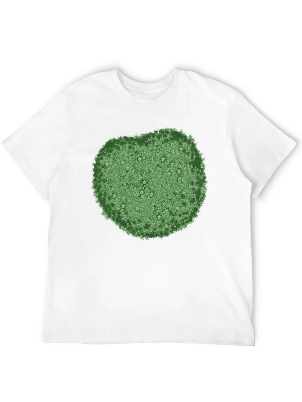 Unique Green Botanical Print Black T-Shirt product image 11