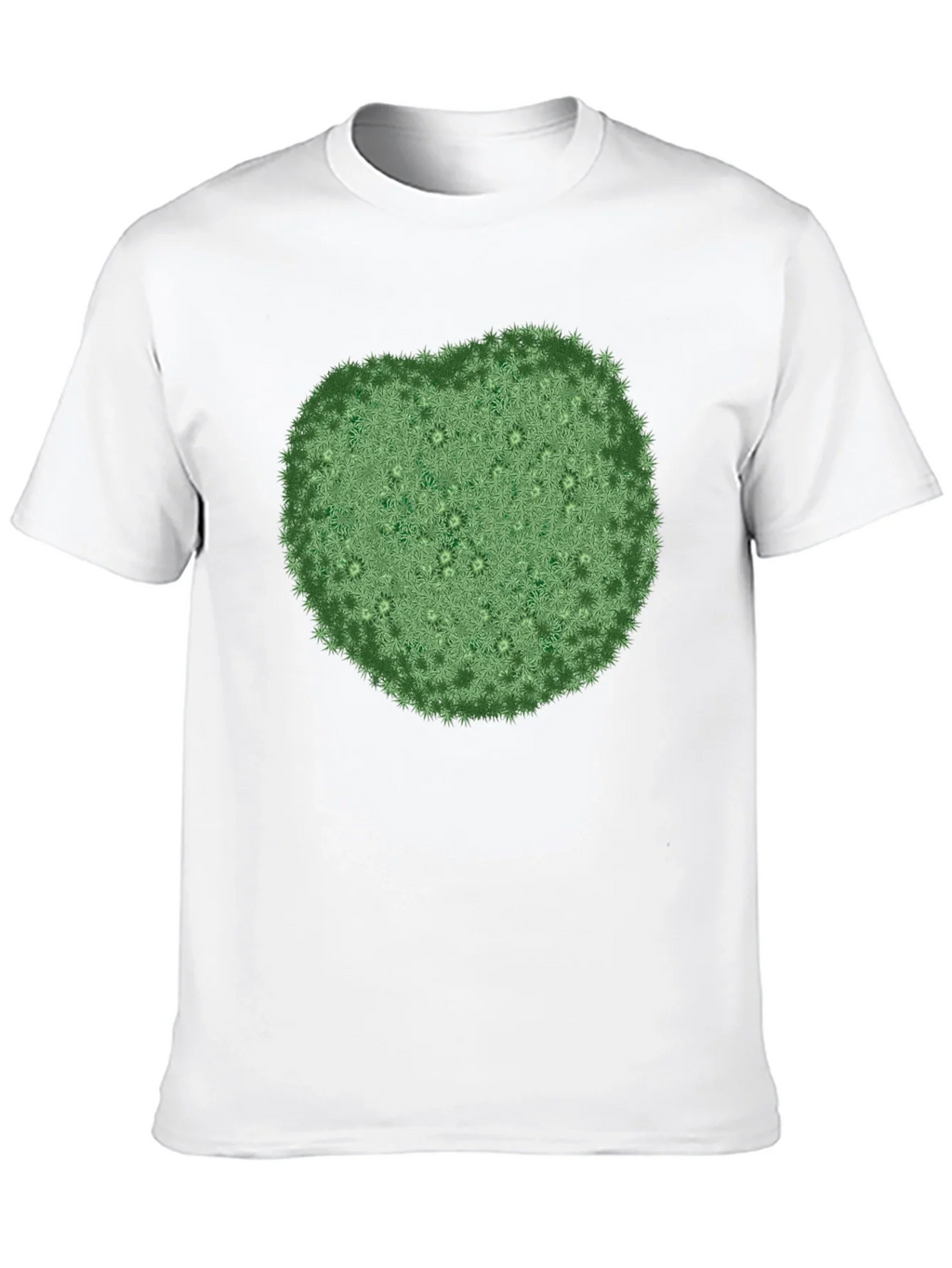 Unique Green Botanical Print Black T-Shirt product image 9