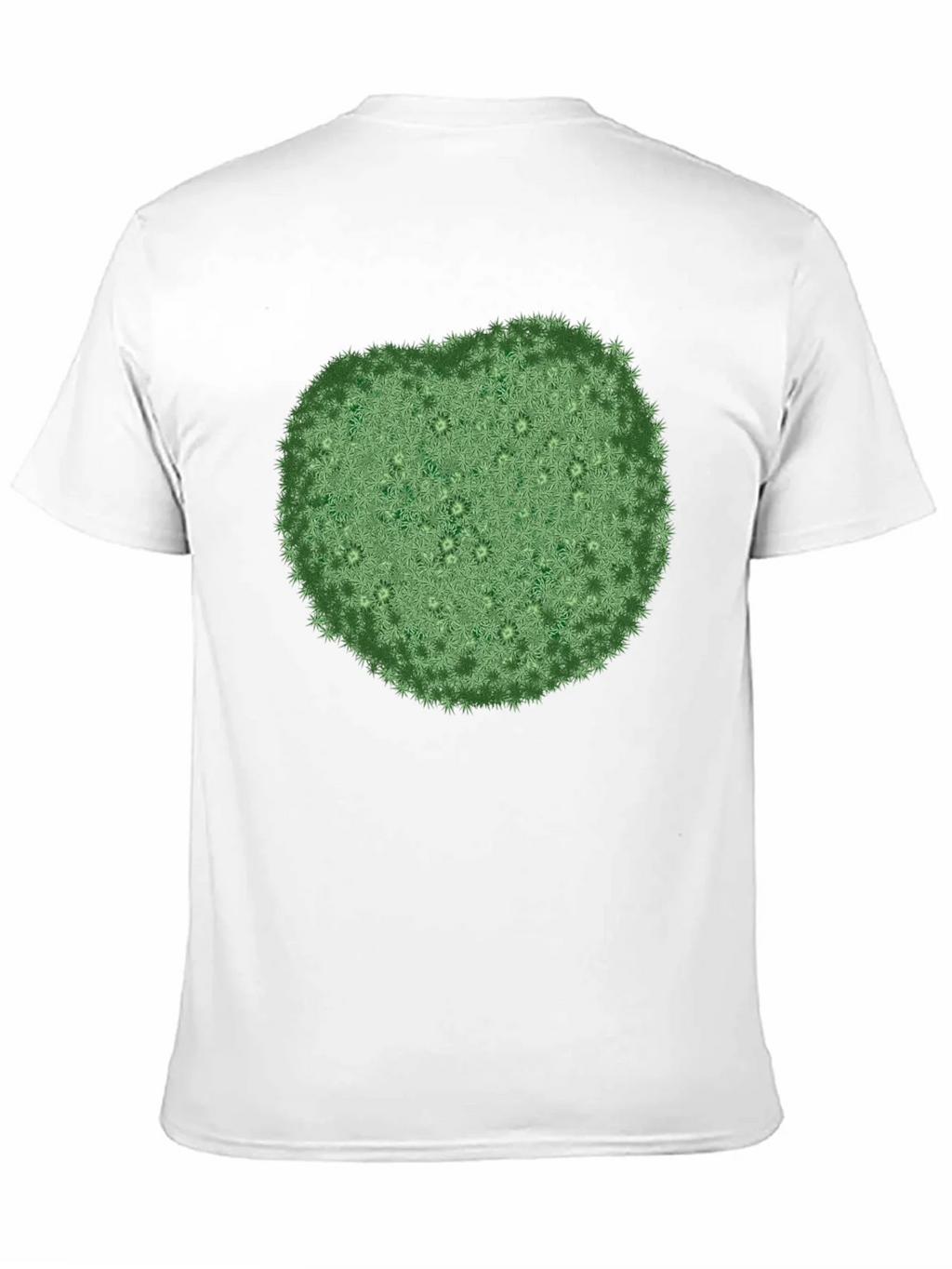 Unique Green Botanical Print Black T-Shirt product image 10