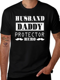 Husband Daddy Protector Hero Graphic T-Shirt product image 1