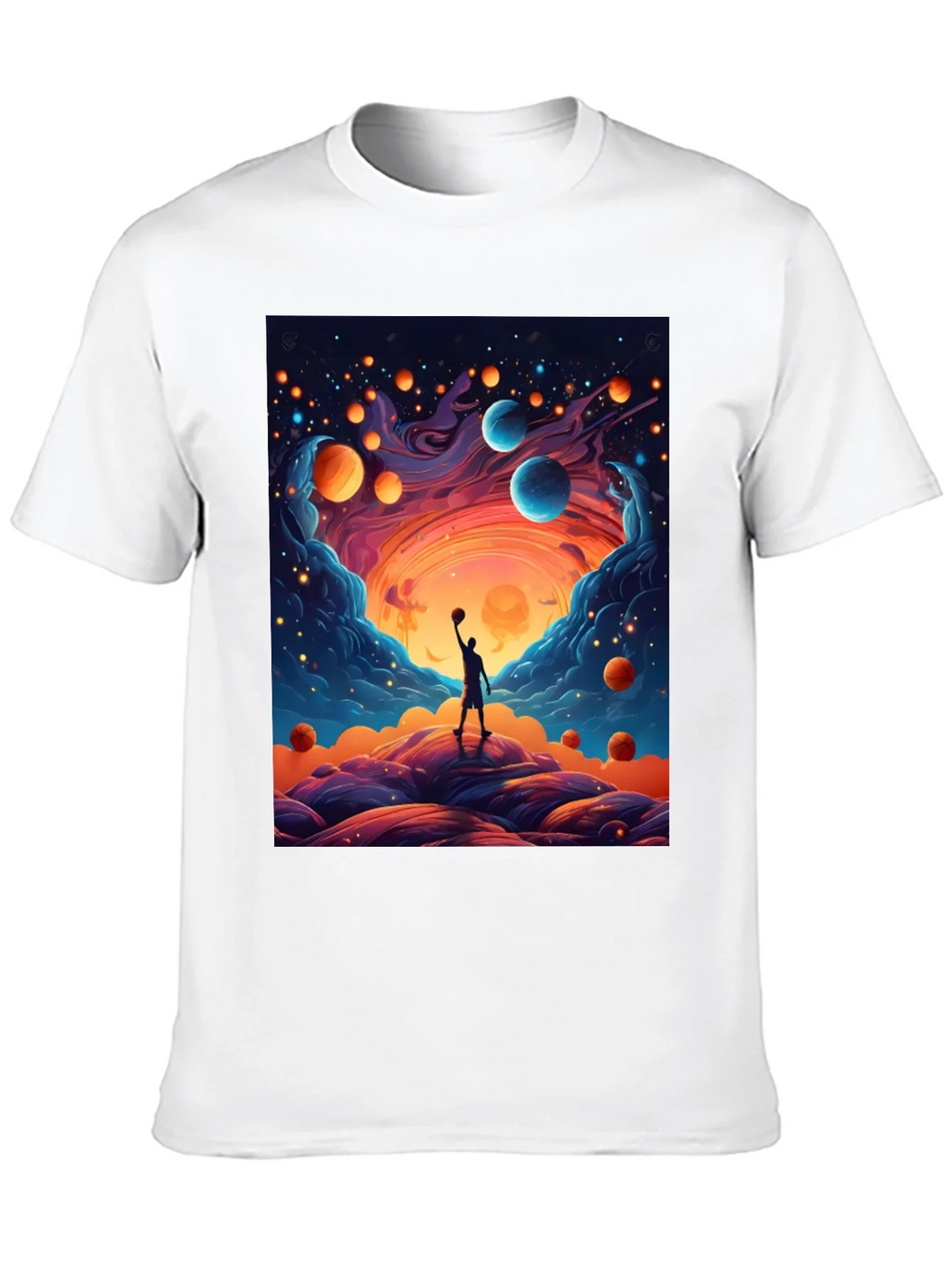 Cosmic Basketball T-Shirt - Dreamy Universe Design product image 9