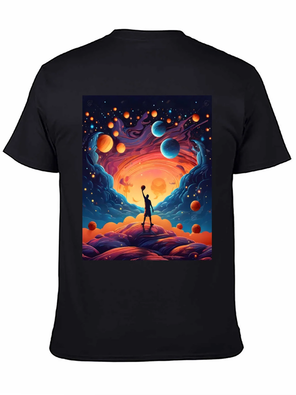 Cosmic Basketball T-Shirt - Dreamy Universe Design product image 4