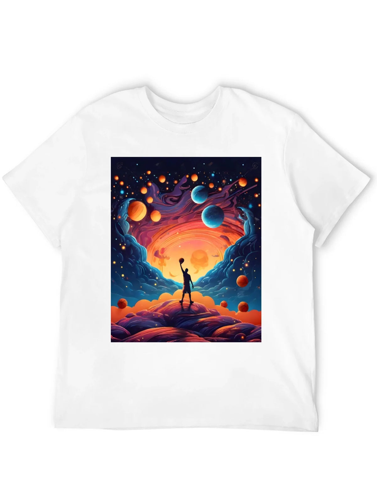 Cosmic Basketball T-Shirt - Dreamy Universe Design product image 11