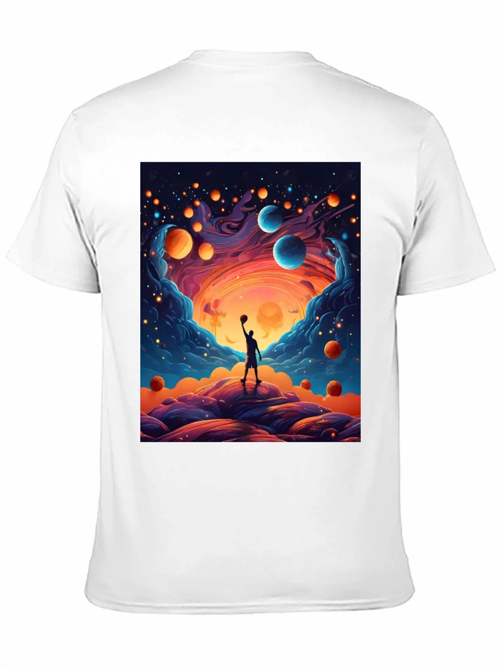 Cosmic Basketball T-Shirt - Dreamy Universe Design product image 10