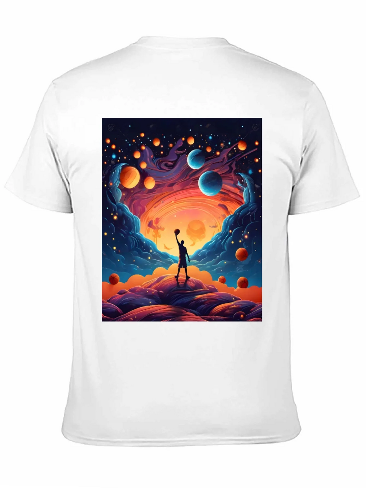 Cosmic Basketball T-Shirt - Dreamy Universe Design product image 10