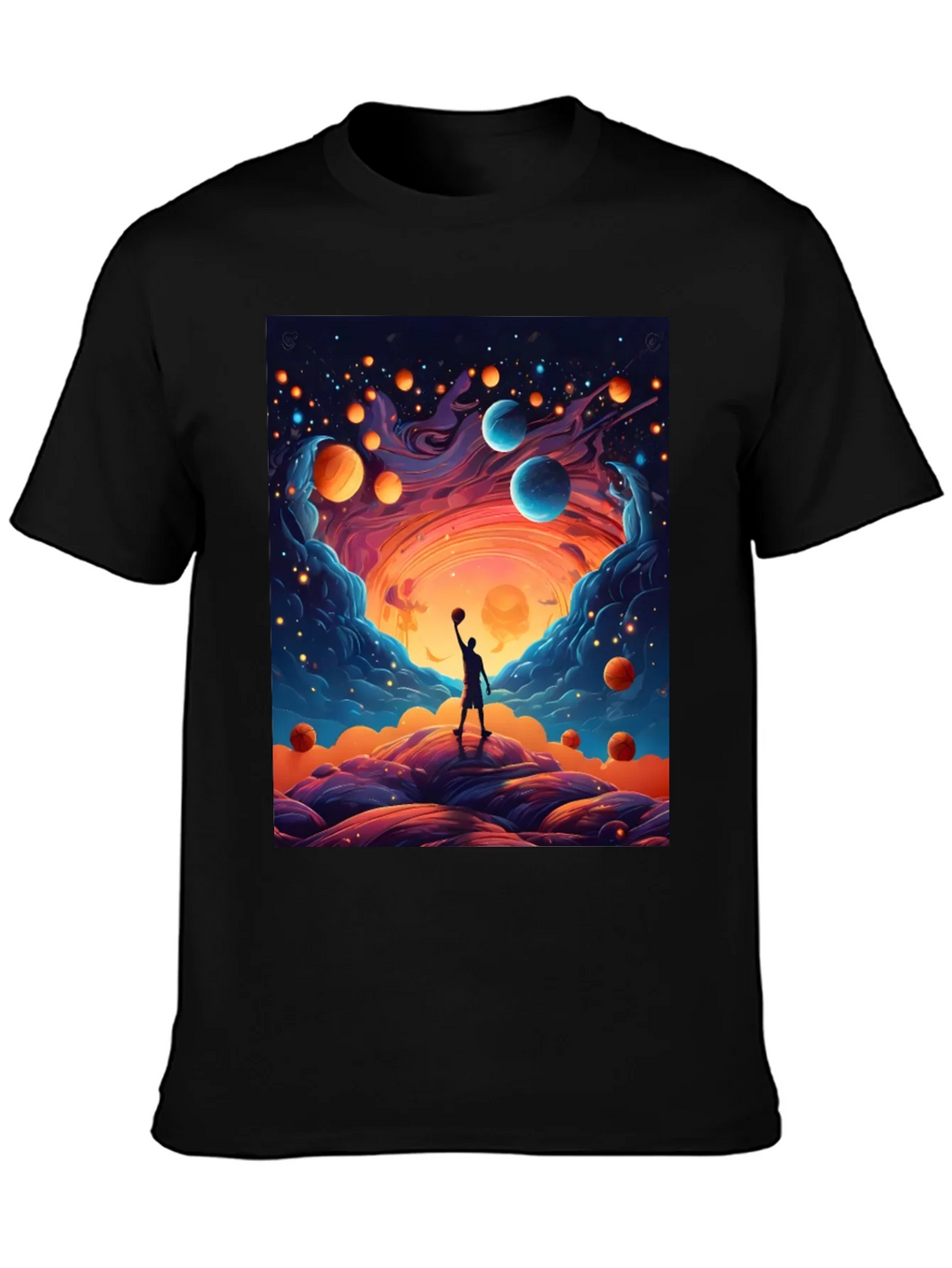 Cosmic Basketball T-Shirt - Dreamy Universe Design product image 3