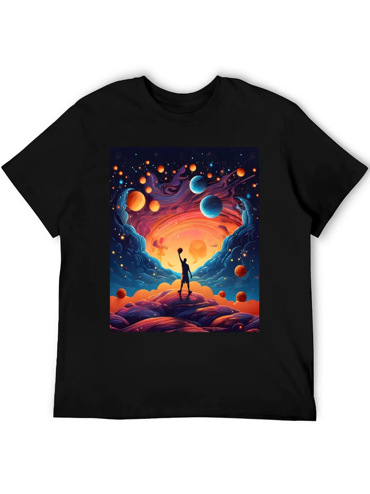Cosmic Basketball T-Shirt - Dreamy Universe Design product image 5