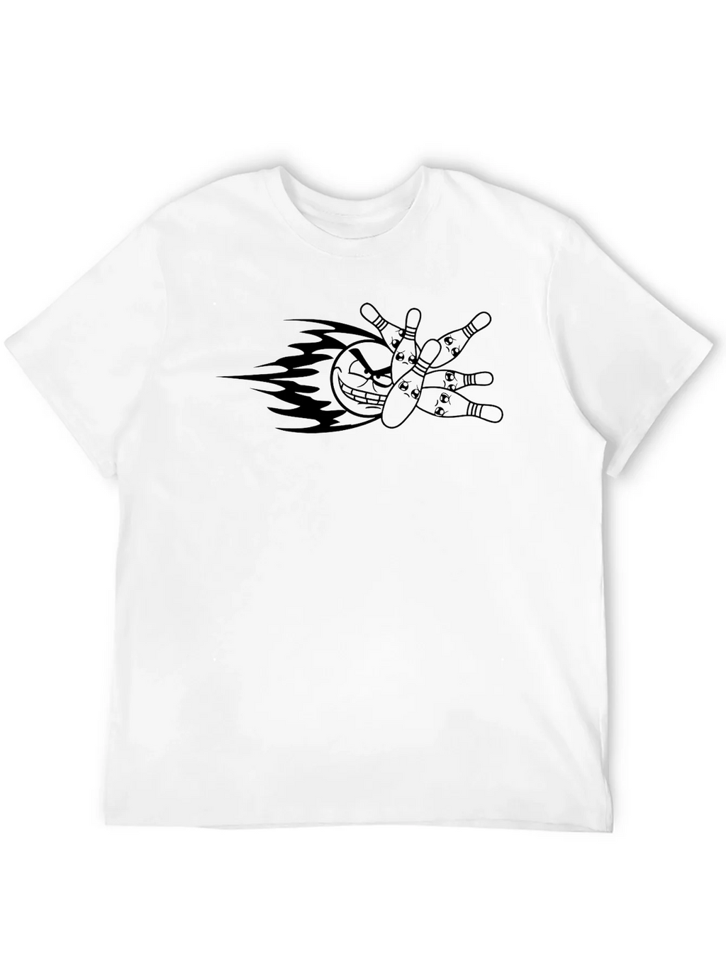 Bowling Strike T-Shirt - Flaming Ball & Pins Graphic product image 11