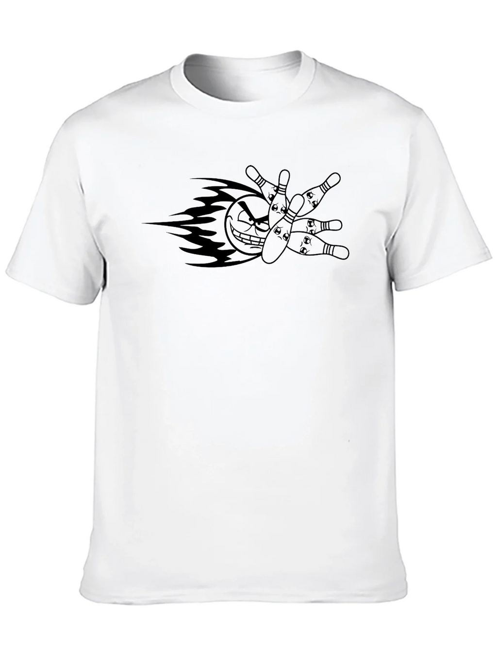 Bowling Strike T-Shirt - Flaming Ball & Pins Graphic product image 9