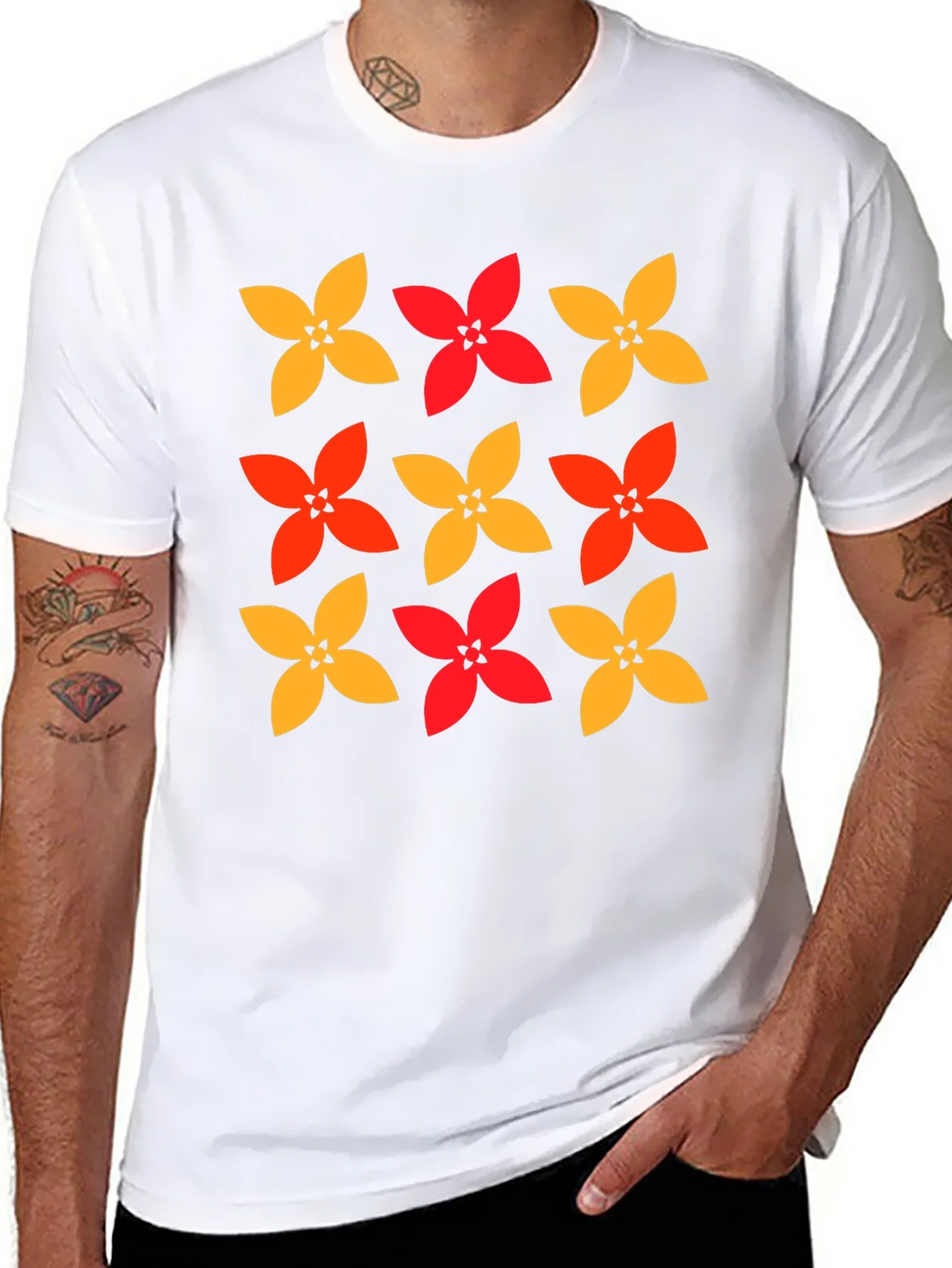 Floral Patterned Crew Neck T-Shirt product image 6