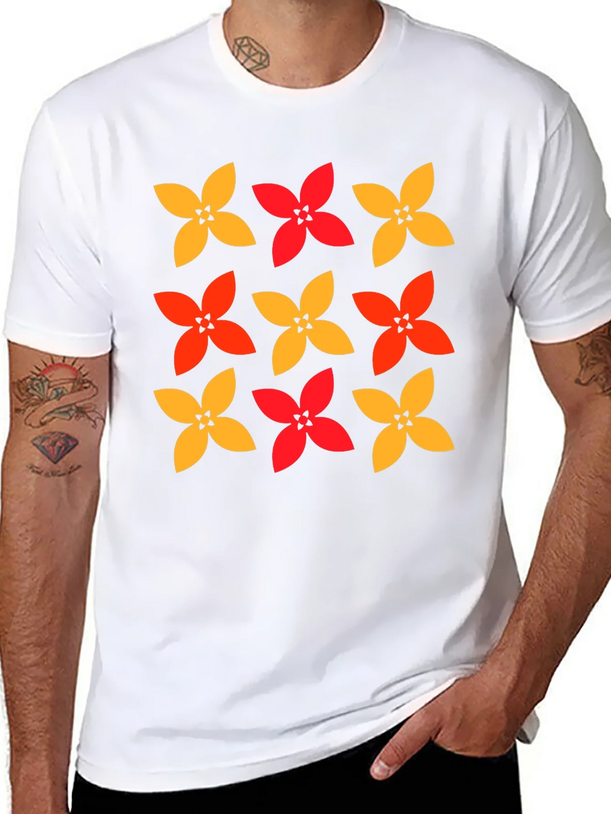 Floral Patterned Crew Neck T-Shirt product image 6