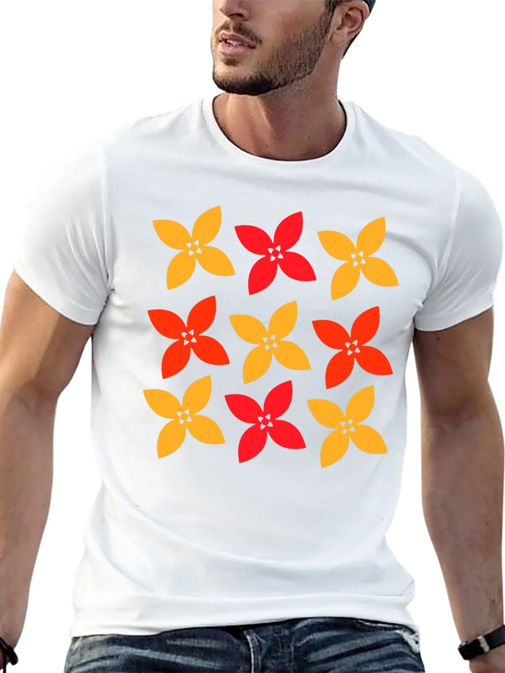 Floral Patterned Crew Neck T-Shirt product image 11