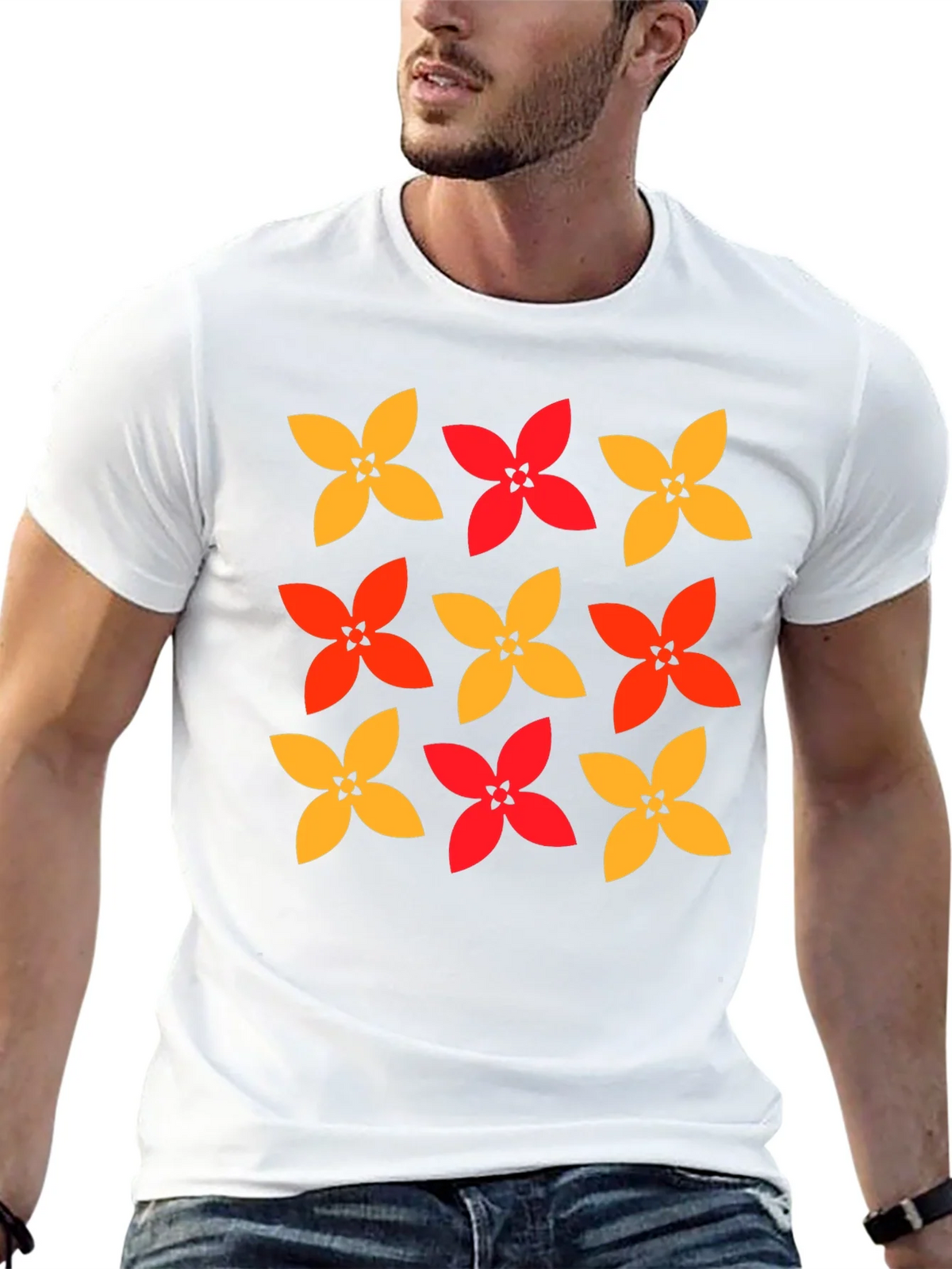 Floral Patterned Crew Neck T-Shirt product image 11