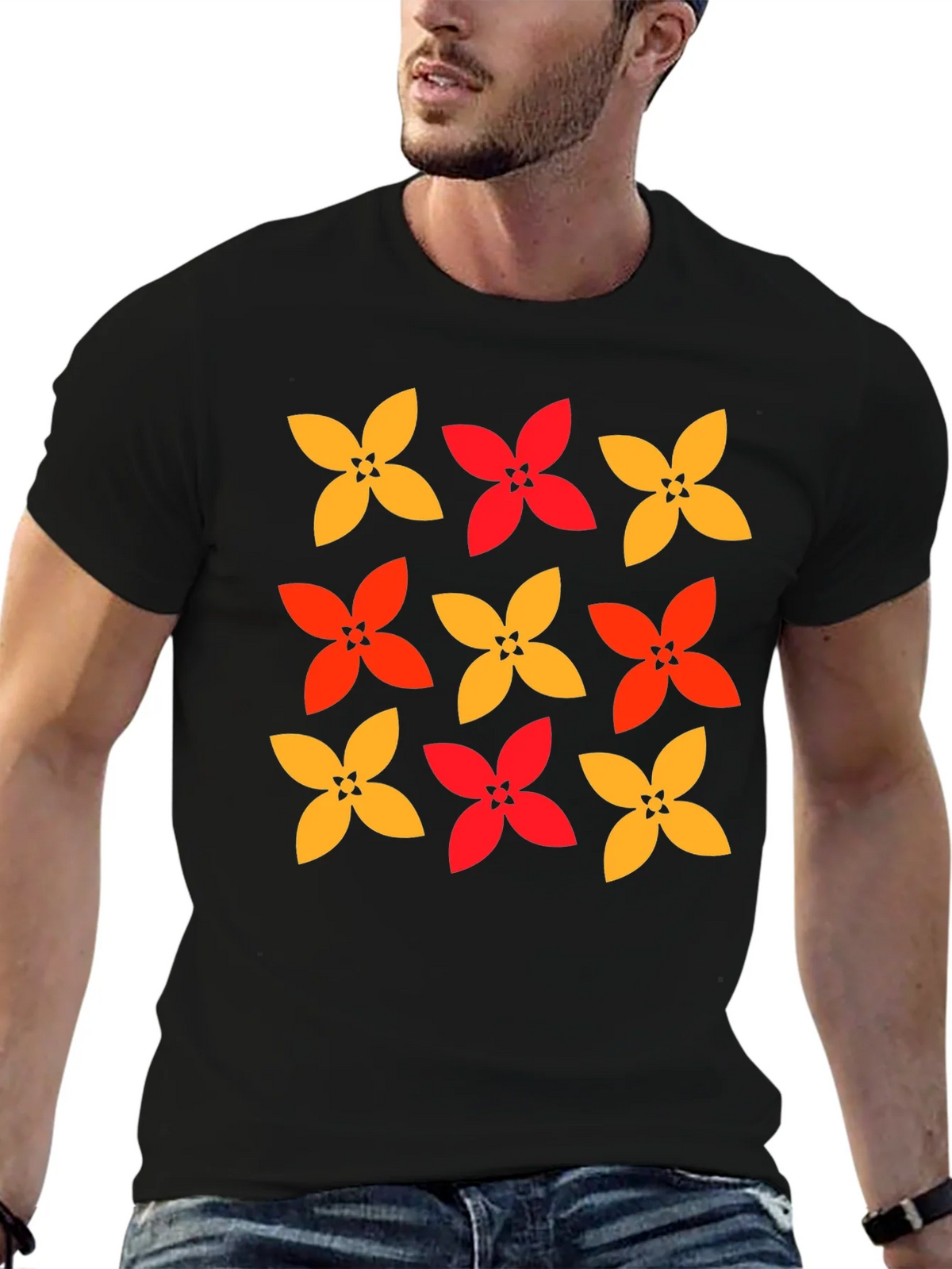Floral Patterned Crew Neck T-Shirt product image 5