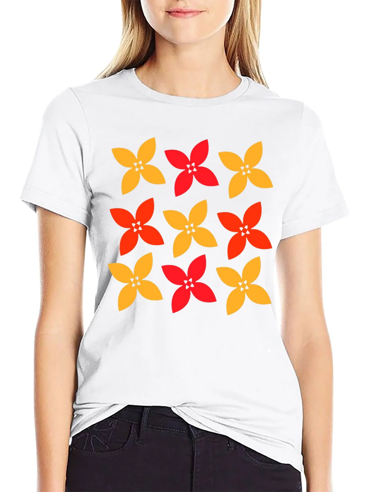 Floral Patterned Crew Neck T-Shirt product image 7