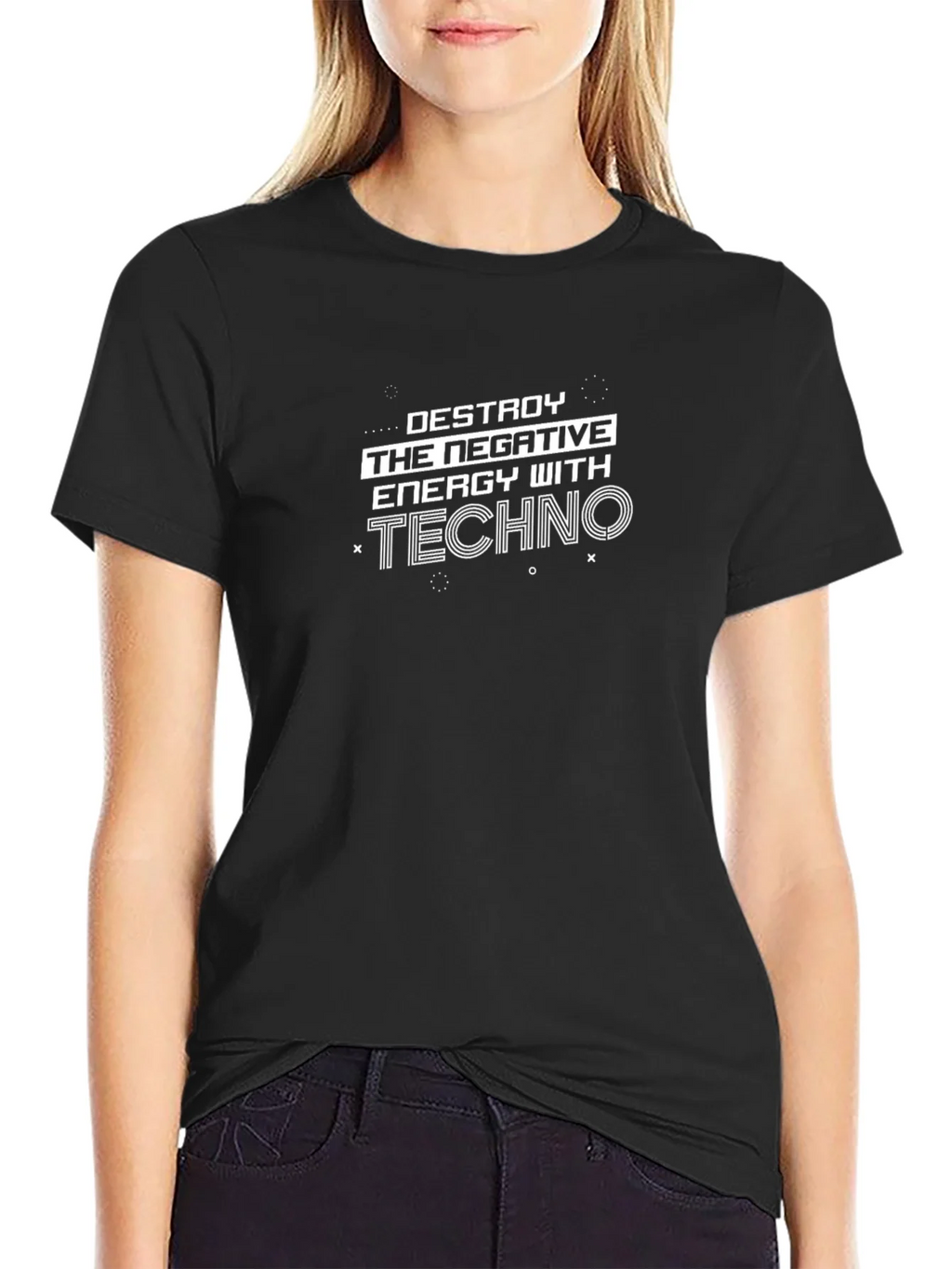 Destroy Negative Energy Techno T-Shirt product image 2