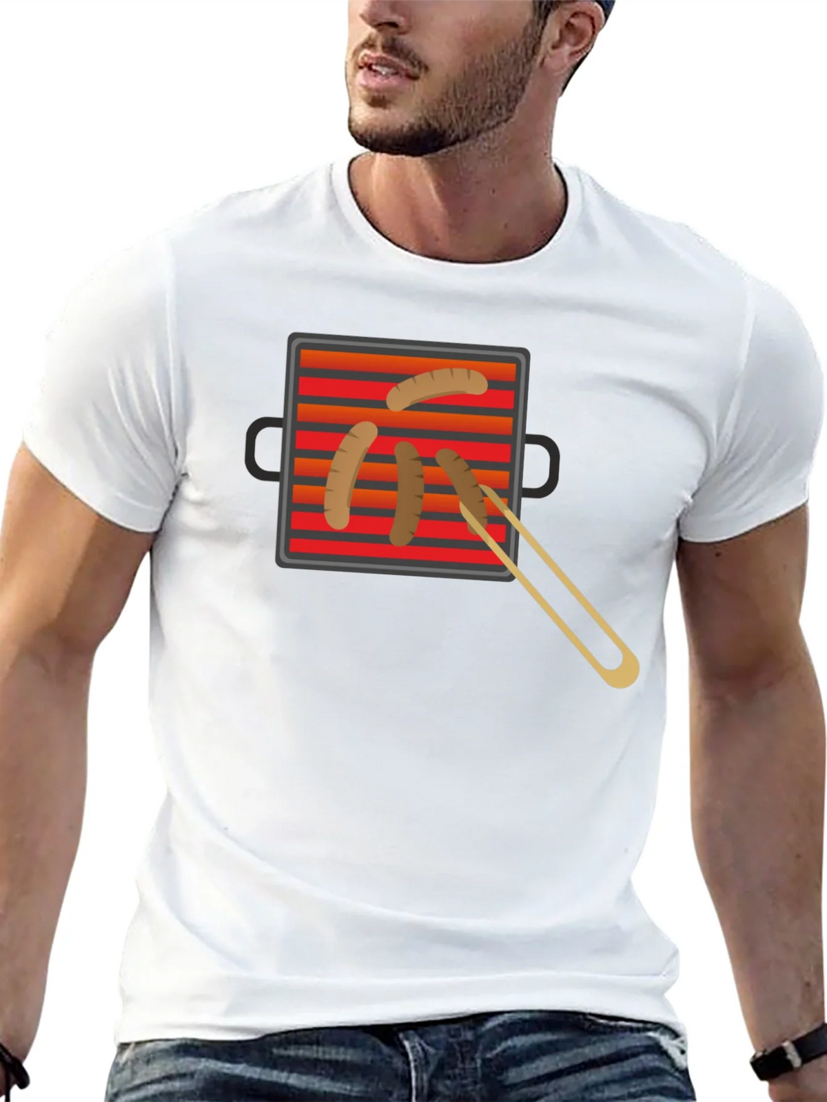 Grilling Time T-Shirt - BBQ Sausage Graphic Tee product image 12