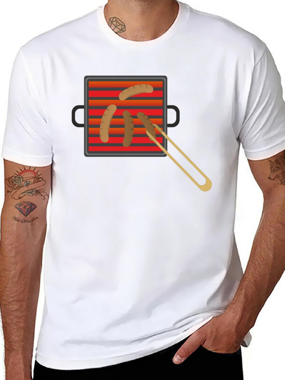 Grilling Time T-Shirt - BBQ Sausage Graphic Tee product image 7