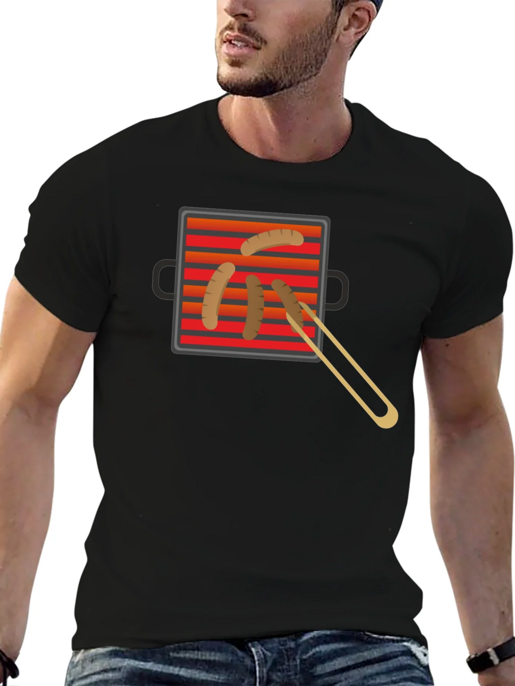 Grilling Time T-Shirt - BBQ Sausage Graphic Tee product image 6