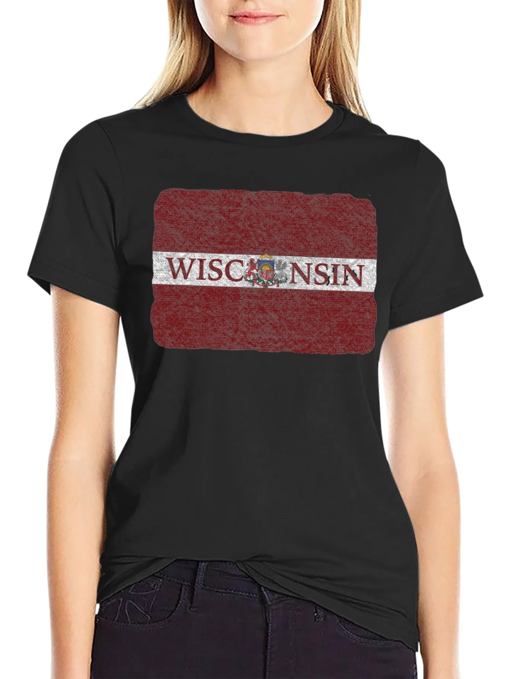 Wisconsin State Flag Graphic Tee - Distressed Print product image 2